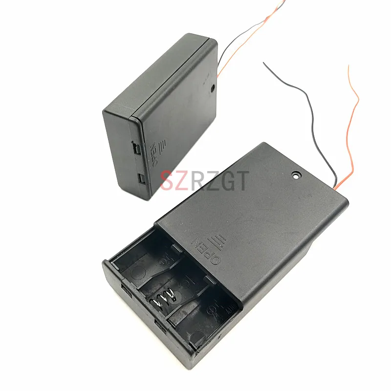 DIY коробка для хранения держатель чехол высокого качества 3x AA батарей с зажимом 3