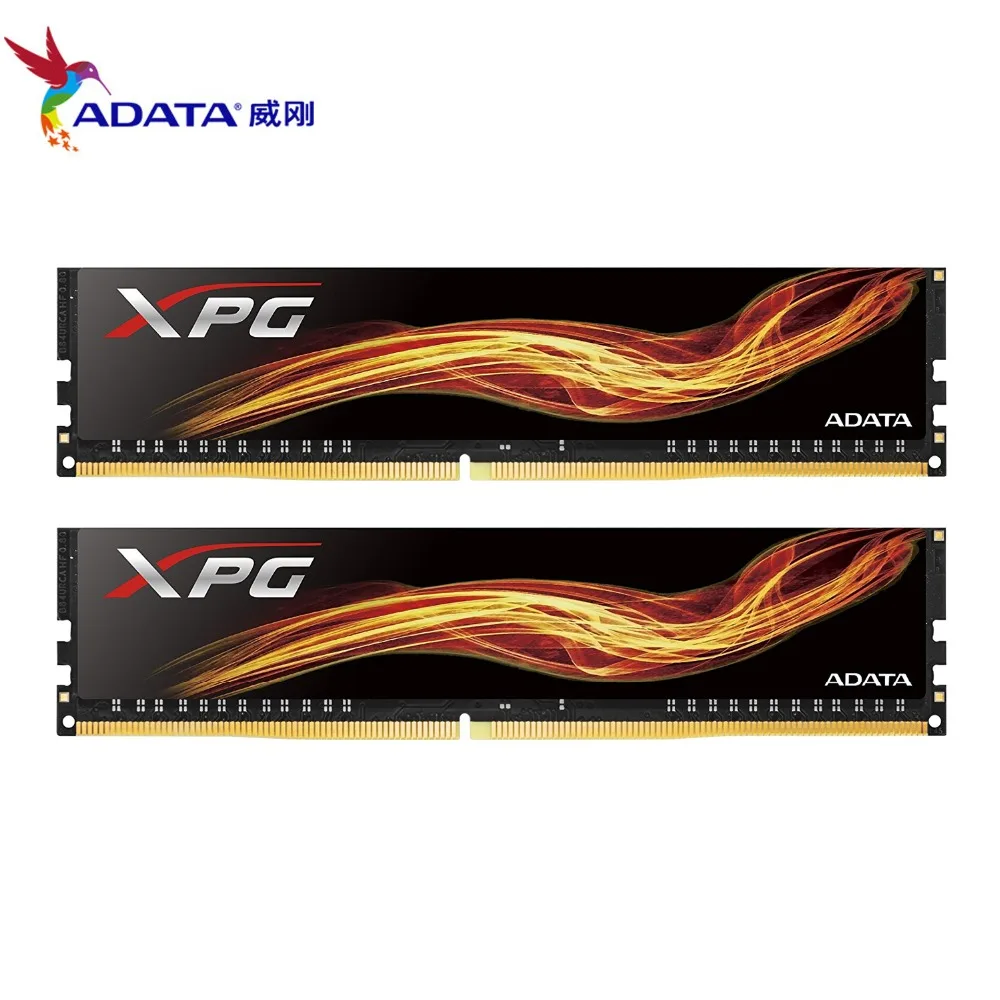 ADATA XPG Flame DDR4 16GB (8GBx2) 2400MHz CL16 PC4-19200 Однослойная память ПК Настольная RAM (AX4U240038G16-S BF) |