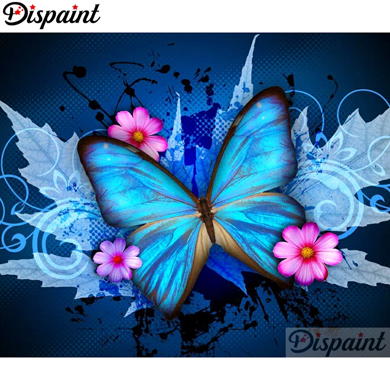 

Картина из страз 5D Dispaint A10611, алмазная вышивка с квадратными/круглыми стразами «сделай сам», «животные бабочки», вышивка крестиком, домашний ...
