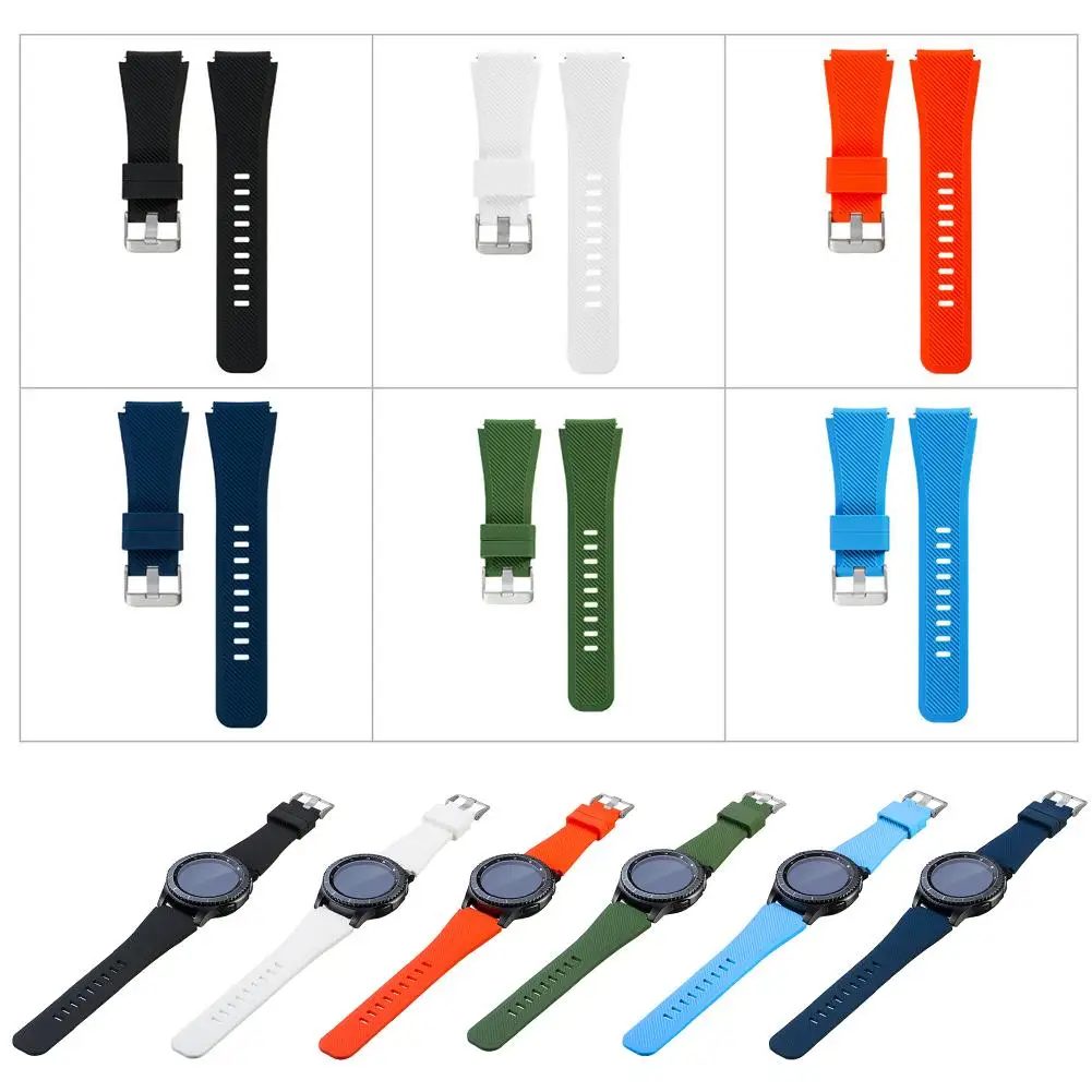 

Silicone Sport Watch Band Wrist Strap For Samsung Gear S3/ Frontier/ Galaxy Watch 46MM SM-R800 Smart Watch 22MM