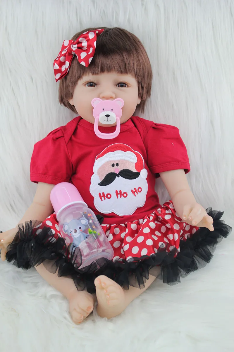 55 см Силиконовая Кукла Reborn Smile Baby Girl игрушки как настоящая 22 дюйма принцесса куклы