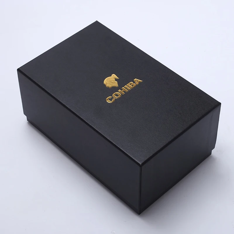 COHIBA роскошный портативный черный кожаный чехол для путешествий дерево кедра с
