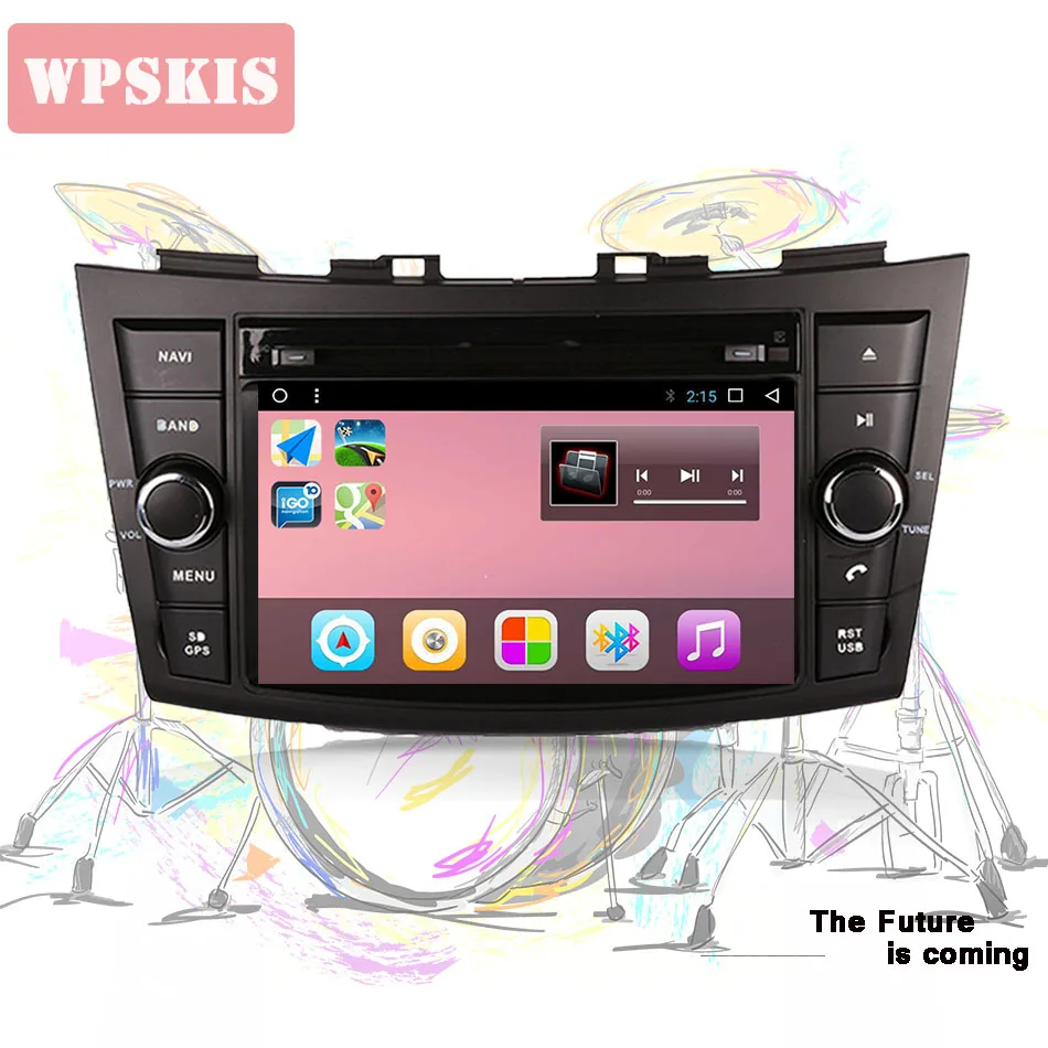 Для suzuki swift 2011 2014 Автомобильная навигационная система gps dvd Аудио мультимедийный
