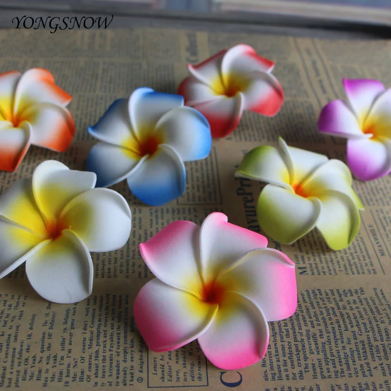 20 шт./лот Плюмерия PE Foam Frangipani искусственный цветок головной убор для дома и сада