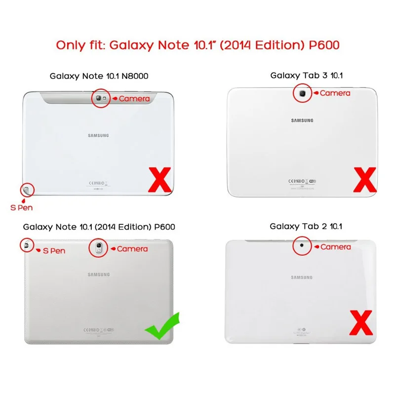 Складной тонкий чехол CucKooDo из искусственной кожи для Samsung Galaxy Note 10 1 дюйма с