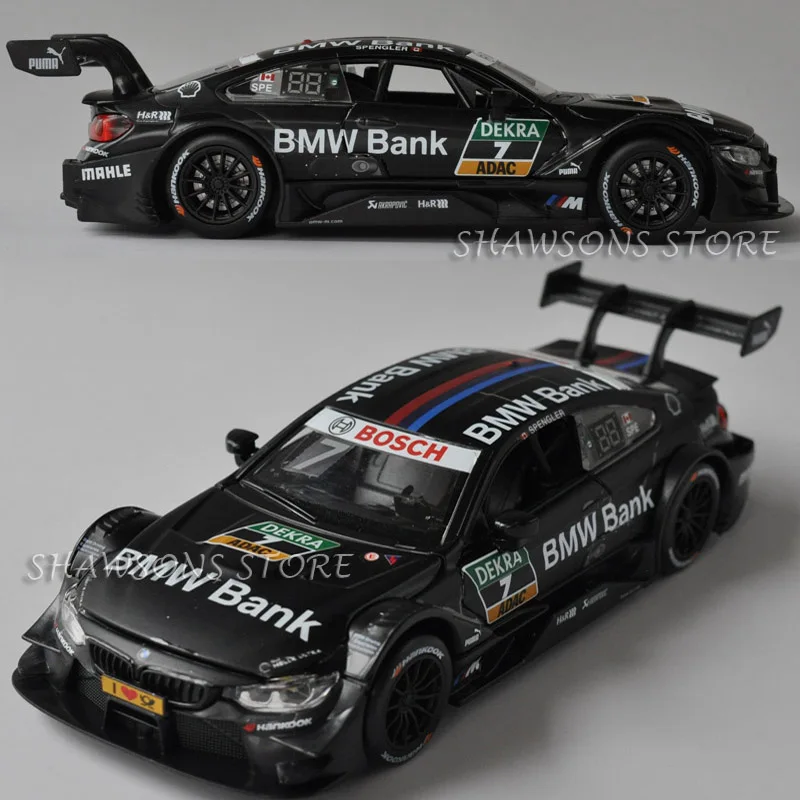 Литая модель автомобиля игрушки 1:32 M4 DTM картина гоночной команды Реплика со