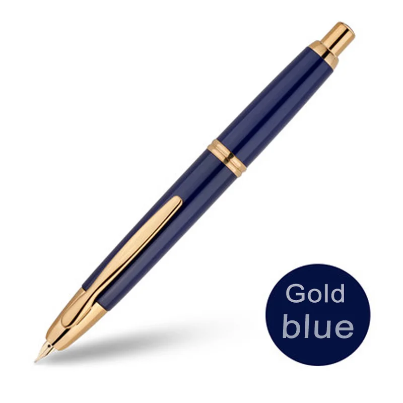 Gold blue Пилот ручка Ограниченная серия 18 K золотая ручка офисная пишущая деловая Мужская Подарочная FC-1500R F острый M наконечник - Цвет: Gold blue