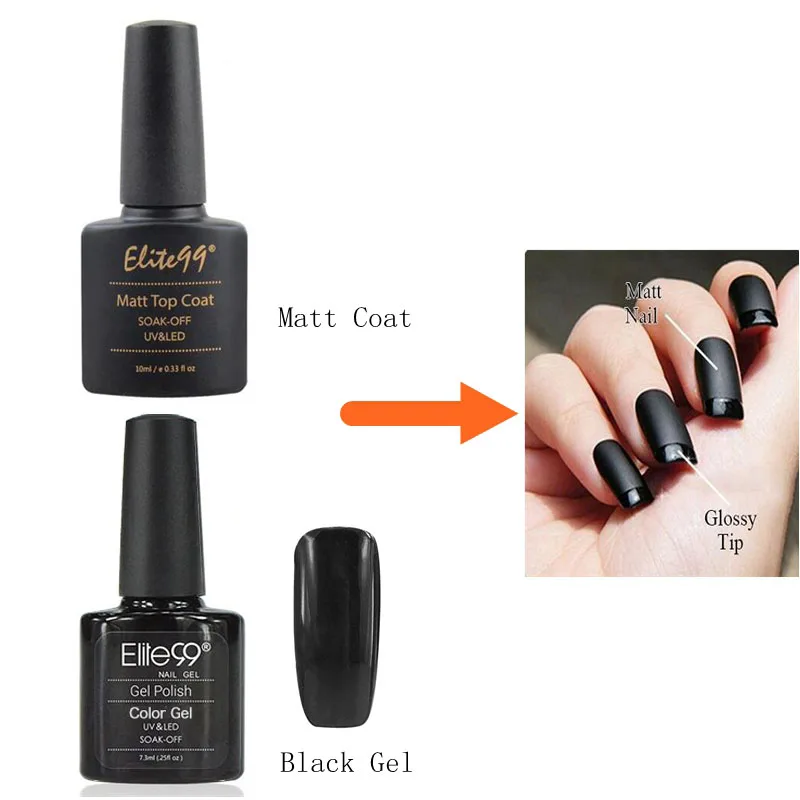 Матовый Гель лак Elite99 для ногтей 10 мл 7 3 мл|nail gel polish|gel polishblack polish |