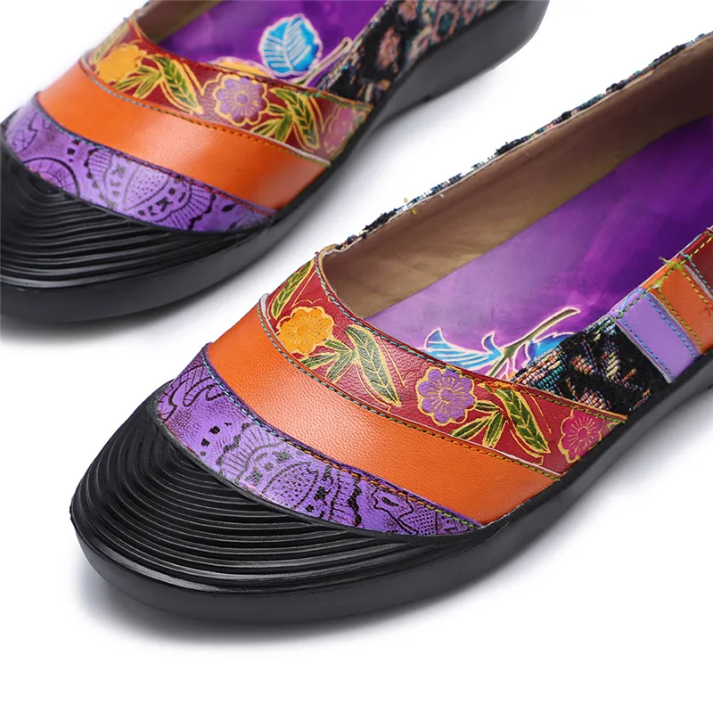 

ASUMER 2020 flats shoes women mixed colors genuine leather shoes casual female shoes classic Vintage Style women flats big size