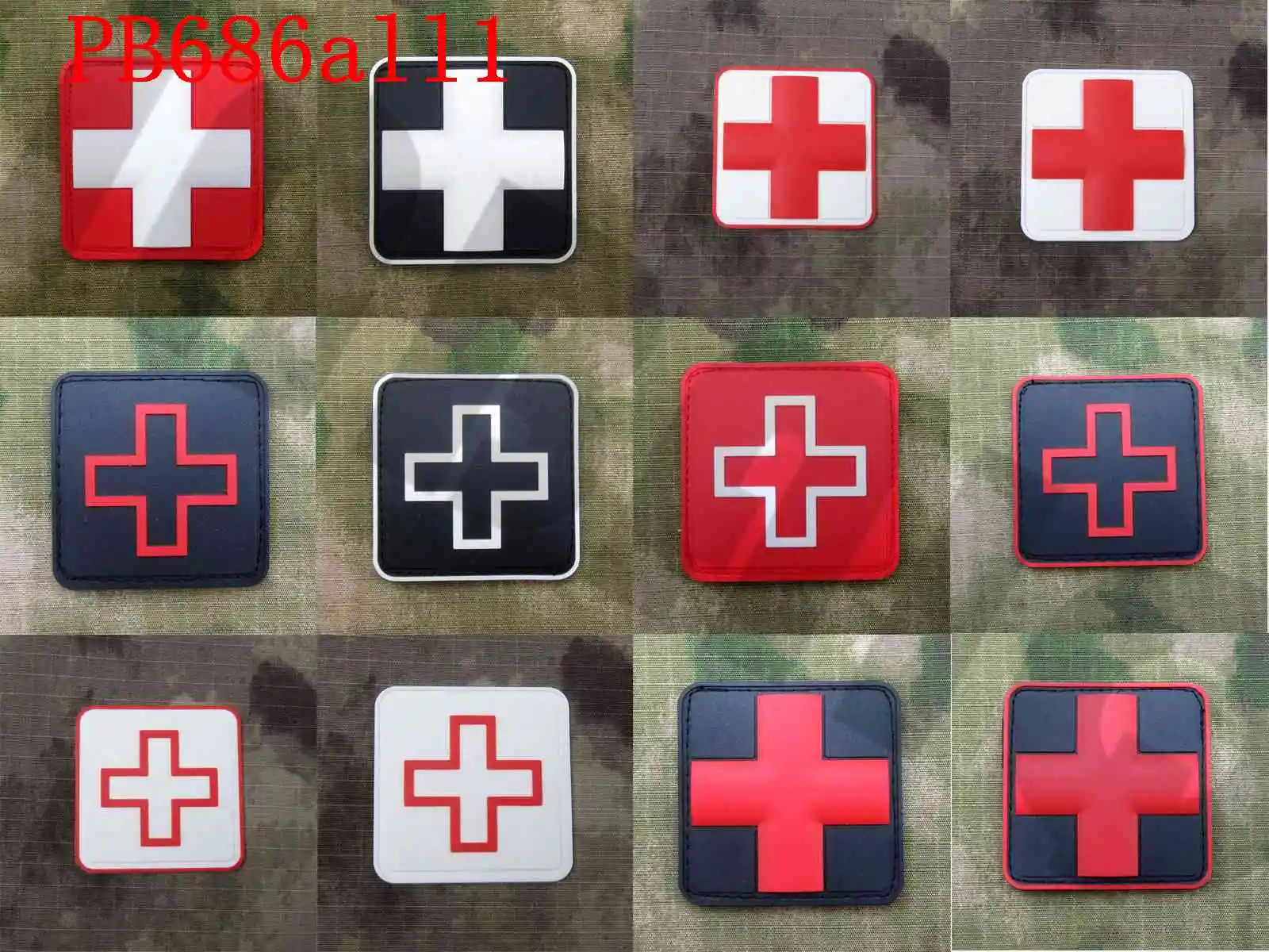 

3D PVC patch 5cm square The Red Cross Tactical Military Morale