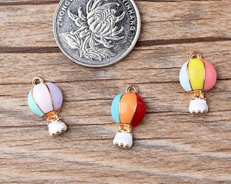 100Pcs Mixed hot air balloon DIY Metal Charms Pendants Earrings Jewelry Making QQ263 | Украшения и аксессуары