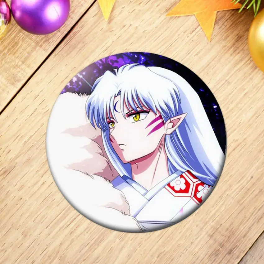 1 шт. аниме Inuyasha значок косплея мультфильм хигураси Kagome Sesshoumaru брошь коллекция