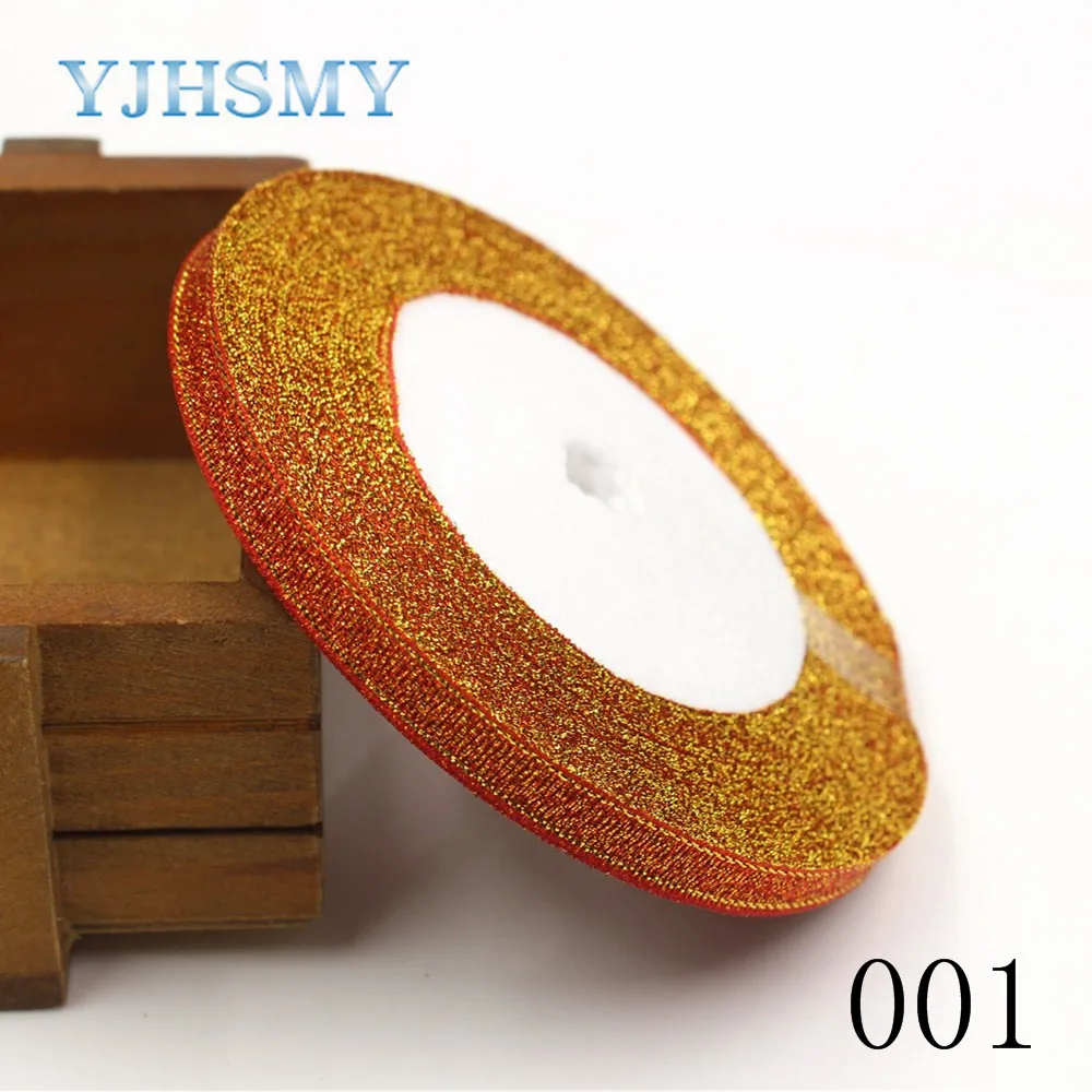 YJHSMY K 171018 6MM 34 Цвет по выбору 1 рулон (25 ярдов) 6 мм зеленый лук лента вечерние