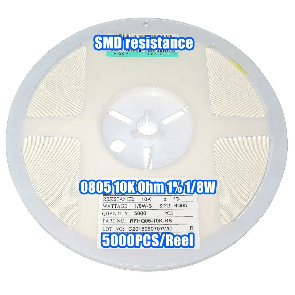 

1 Reel 0805 10k 10K Ohm 1% 1/8W SMD Resistance 5000PCS/Reel