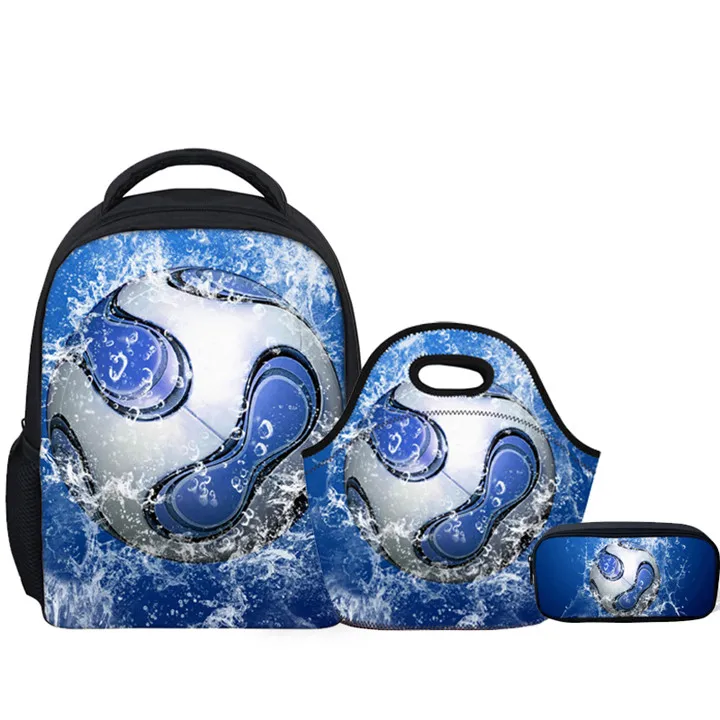 MQ0205FKZ20 FORUDESIGNS/3 шт./компл. ножной мяч школьные ранцы для мальчиков рюкзак для садика, футбольный Рюкзак Малыш маленький школьный Карандаш Чехол для детей - Цвет: MQ0205FKZ20