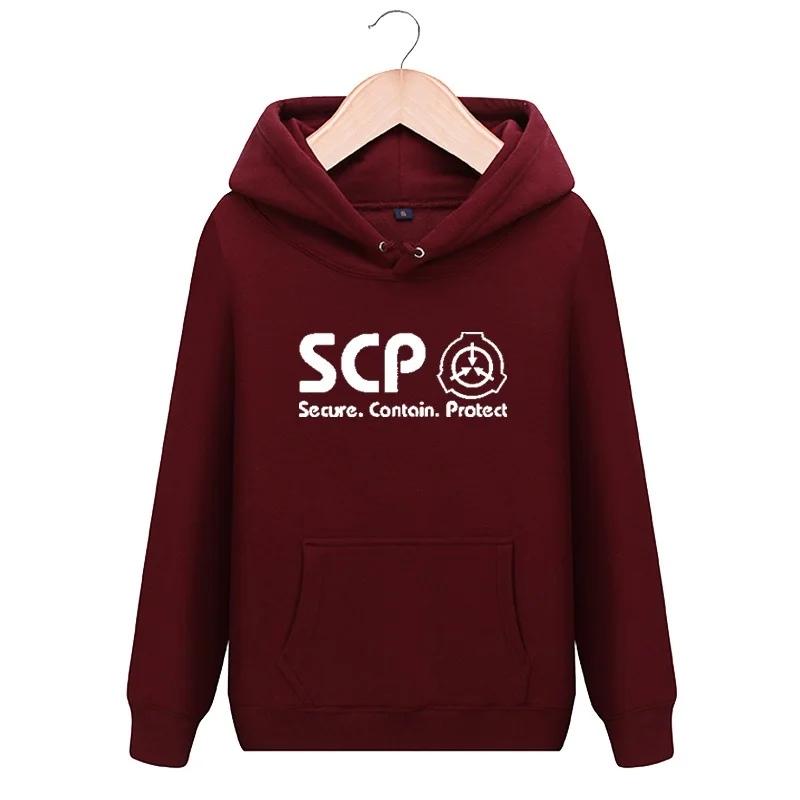 

Unisex SCP Hoodie Coat Special Containment Procedures Foundation Casual Cotton Hooded Hoodie Pullover Sweatshirts