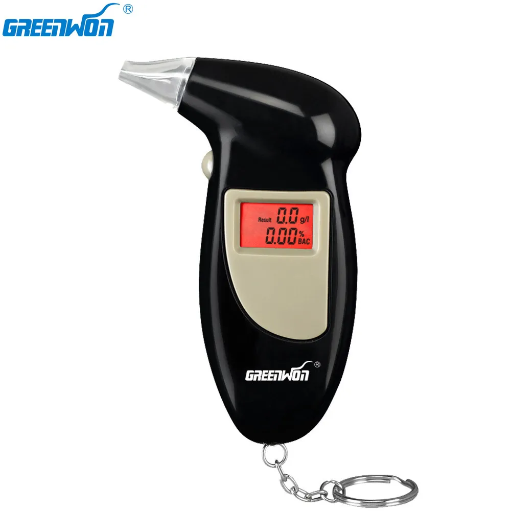 

Цифровой алкотестер GREENWON 68S, полицейский детектор алкоголя, алкогольно-респираторная трубка с дисплеем с подсветкой, в белой коробке, без ру...
