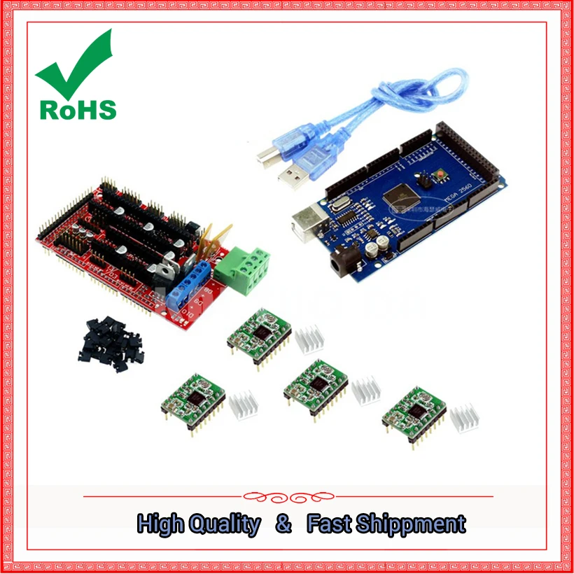 3D Printer Control Board Kit 2560R3 Master + RAMPS 1.4 4988 Driver module board | Электронные компоненты и
