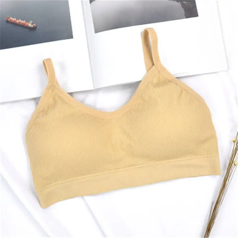 HM1206 Yellow Спортивный бюстгальтер для фитнеса, Женский Топ для йоги, Одноцветный, на бретельках, высокая эластичность, одежда для тренировок, пуш-ап, хлопок, один размер, женский спортивный бюстгальтер - Цвет: HM1206 Yellow