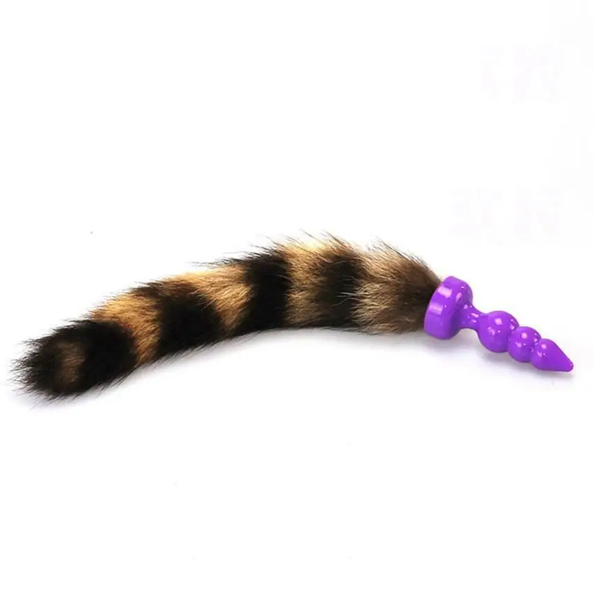 Силиконовая Анальная пробка фиолетовый лисий хвост секс-игрушки для женщин игры