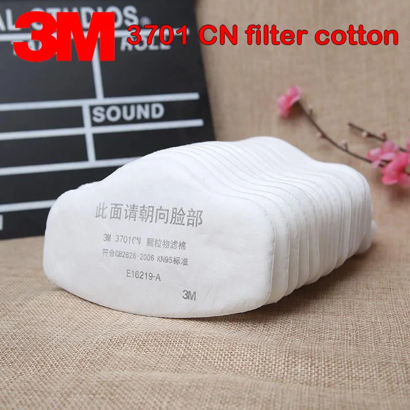 3M 3701CN фильтр хлопок для 3200/HF52 противогаз поддержка Пылезащитный фильтр KN95 Pro Анти промышленная конструкция пыльца дымка
