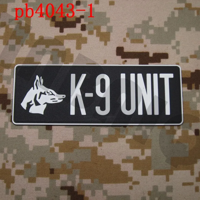 pb4043 luminous 3D ПВХ патч K-9 блок K9 собаки мораль тактических военных - Цвет: pb4043 luminous