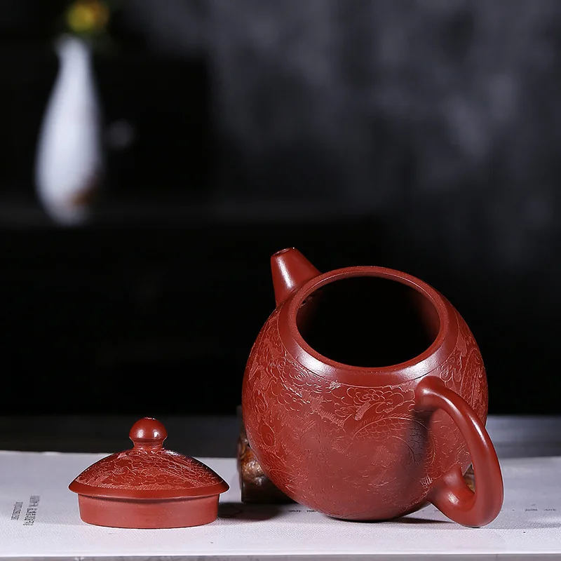 Yixing фиолетовый песок горшок ручной работы сырой шахты Dahongpao Longwen яйцо кунгфу