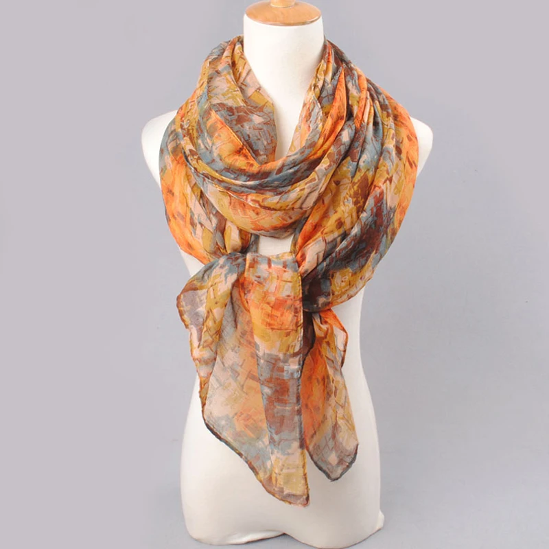 New Special Print Adult Thin Long Design Cotton Scarf Women's Autumn And Winter Bali Yarn Oversized Beach Towel DF1286 |