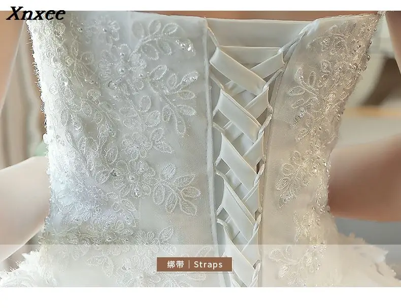 Xnxee Модные Винтажные белые платья с длинным шлейфом Vestidos de Noivas размера плюс шикарные свадебные платья Xnxee