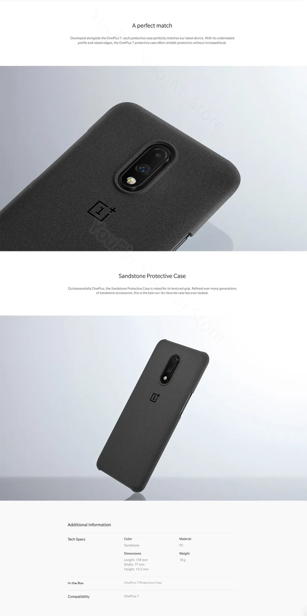 OnePlus 7 Официальный бампер Материал корпуса арамидное волокно PC полукруглая задняя крышка корпус песчаник карбон для OnePlus 7