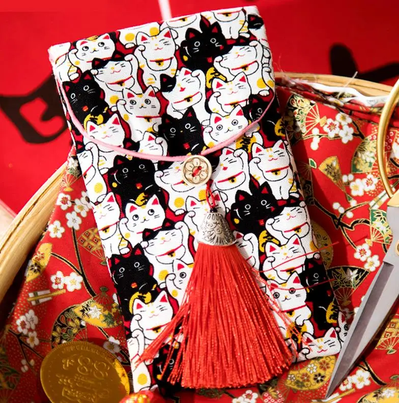 NO.10 Японский стиль мини-кошелек с кисточками для женщин Kawaii Fortune Cat кошелек женский короткий мини Лолита Кошельки для монет Carteras подарок - Цвет: NO.10