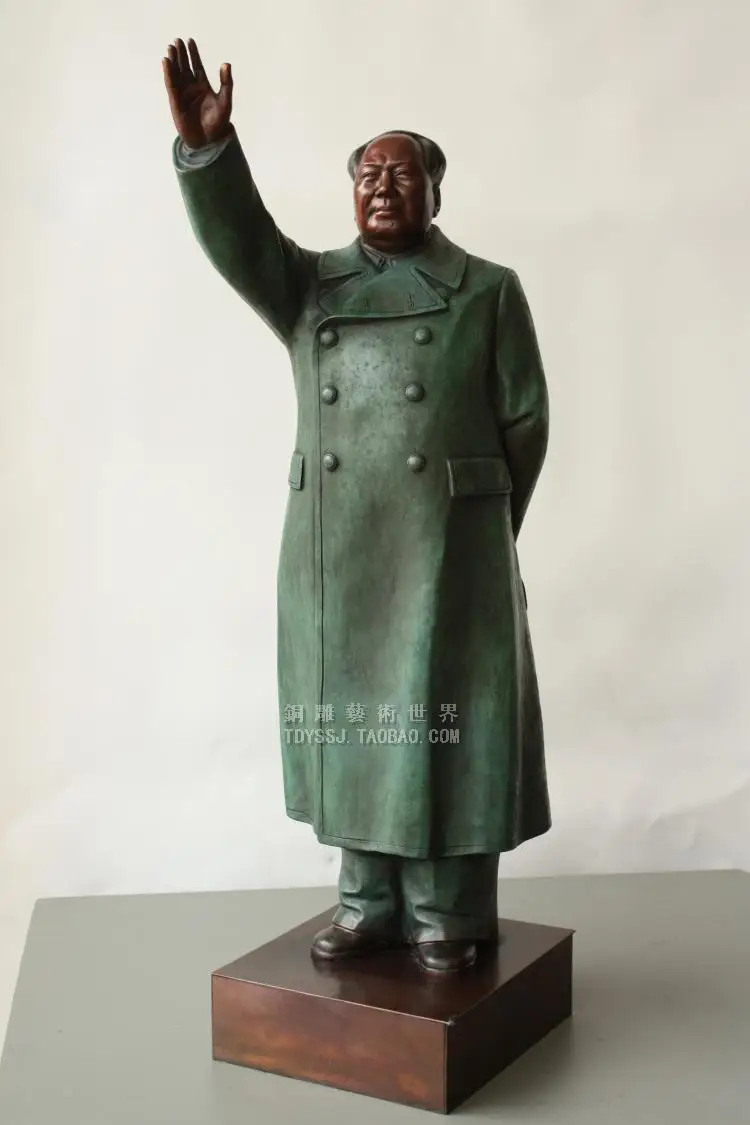 Медная скульптура Мао Цзэдун Бронзовая статуя председателя лидера восточные