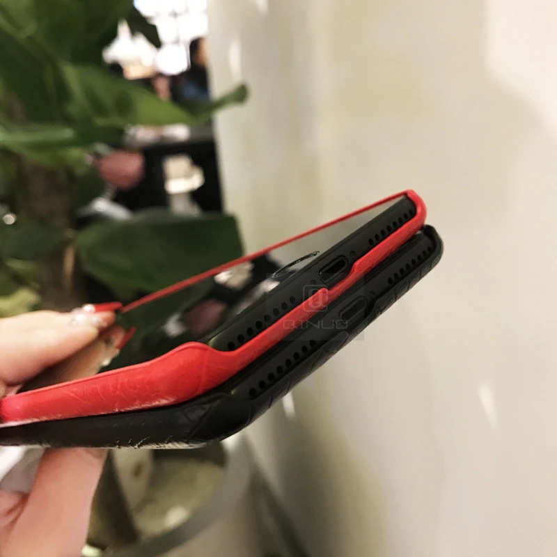 QINUO имитация из крокодиловый кожи чехол для iPhone 6 S 7 8 Plus Модный Дикий X XS Max XR Coque Funda