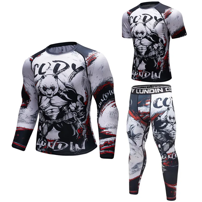 Фирменная Новинка BJJ ММА отработать сжатия Рашгард футболка для мужчин VS PK упражнения 3D фитнес колготки бодибилд Крест fit Рашгард