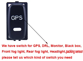 gps DRL противотуманный светильник монитор фар автомобиля датчик парковки кнопка переключения синий желтый белый красный для Mitsubishi Lancer ASX Outlander - Цвет: White backlight