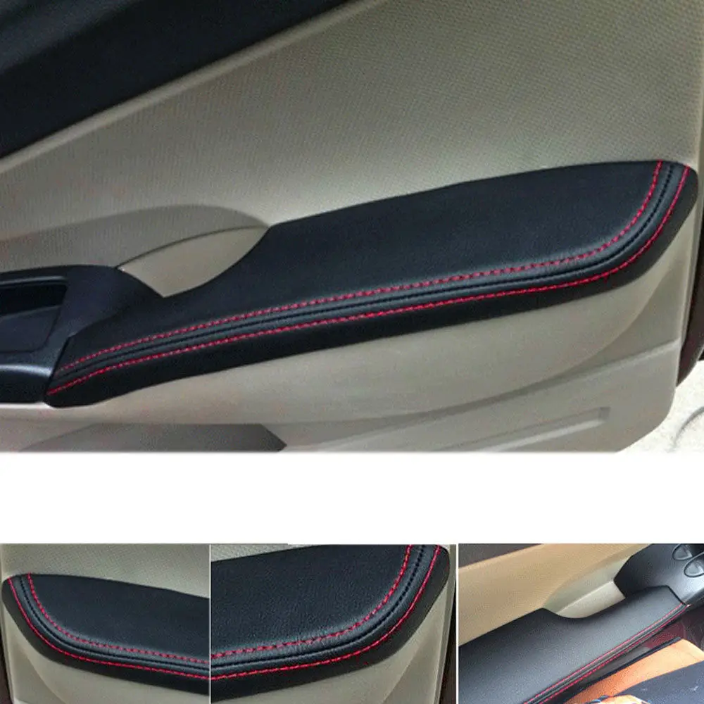 4 шт. Подходит для Honda Civic 8th 2006 2011 дверь подлокотник черного цвета из искусственной