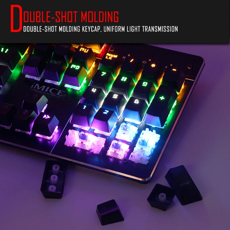 IMice игровая механическая клавиатура с подсветкой подсветка геймер RGB для