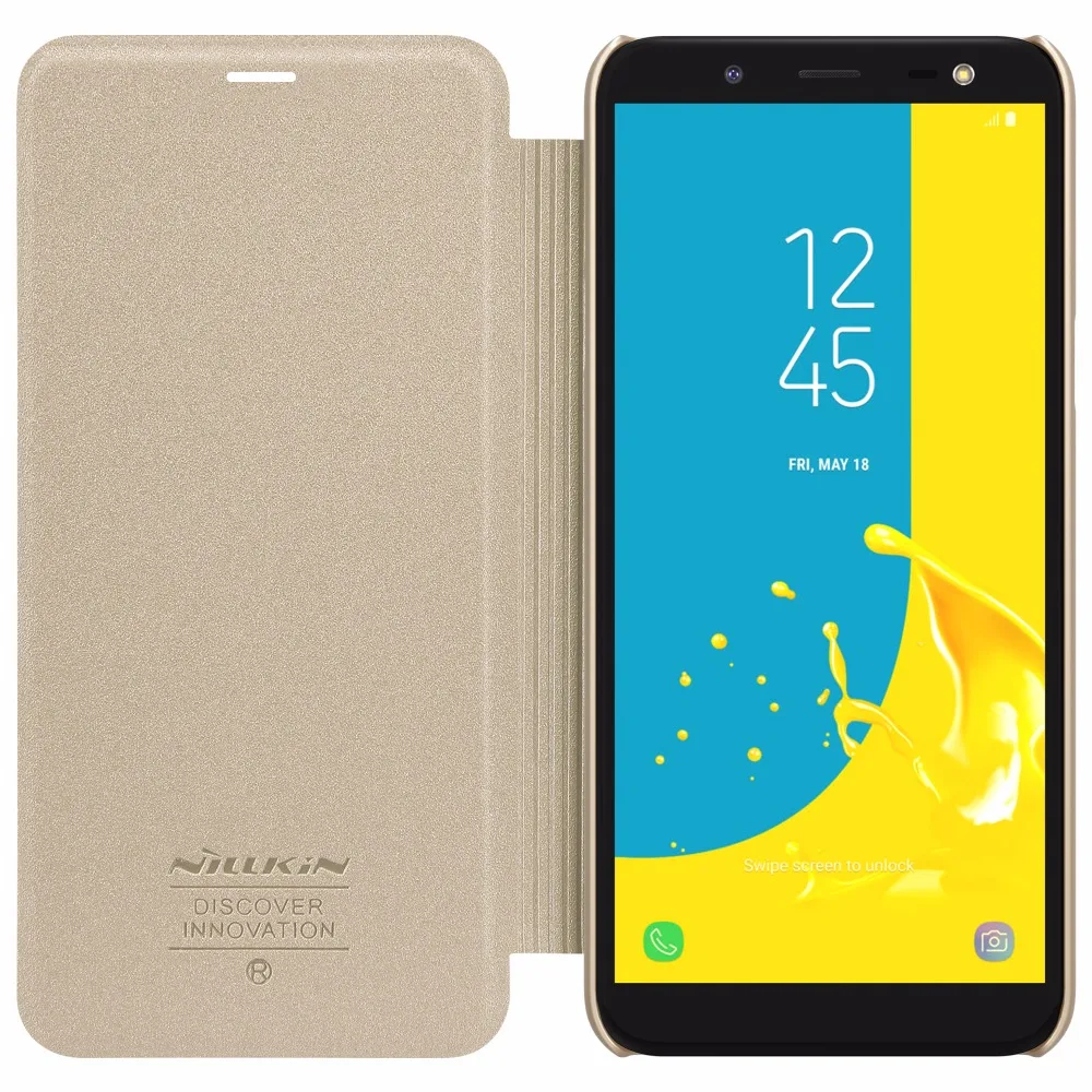 Чехол для телефона Samsung Galaxy J6 2018 NILLKIN блестящий чехол из искусственной кожи