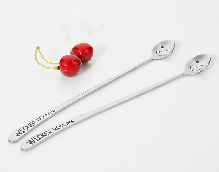 1 шт. десерт из нержавеющей стали с длинной ручкой фруктовая кофейная ложка