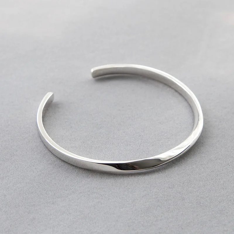 Панк Cutomized письмо манжета браслет для женщин Mobius персонализированные ID табличка