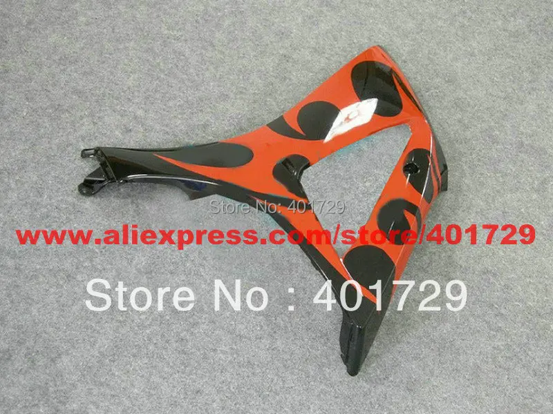 Custom race fairing kit for Suzuki GSXR1000 2007 2008 GSX-R1000 K7 orange flame in glossy black | Автомобили и мотоциклы