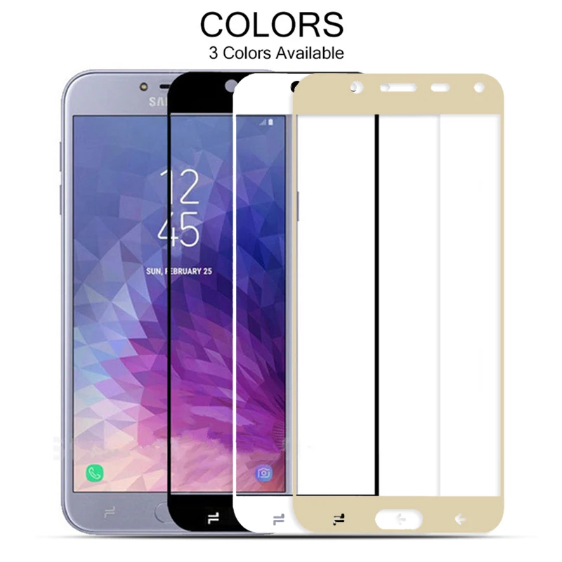 С уровнем твердости 9 H Экран протектор для samsung Galaxy J4 2018 закаленное Стекло полное