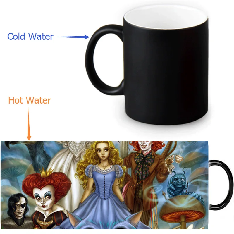 Кружка Алиса в стране чудес волшебный цвет меняющий кружка для кофе чая молока