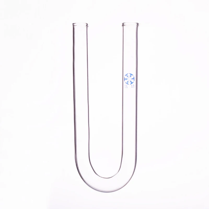Drying tube with U-shape,plain mouth,Size 10x100mm/13x100mm/15x150mm/20x200mm ,U electrolysis tube,High borosilicate glass