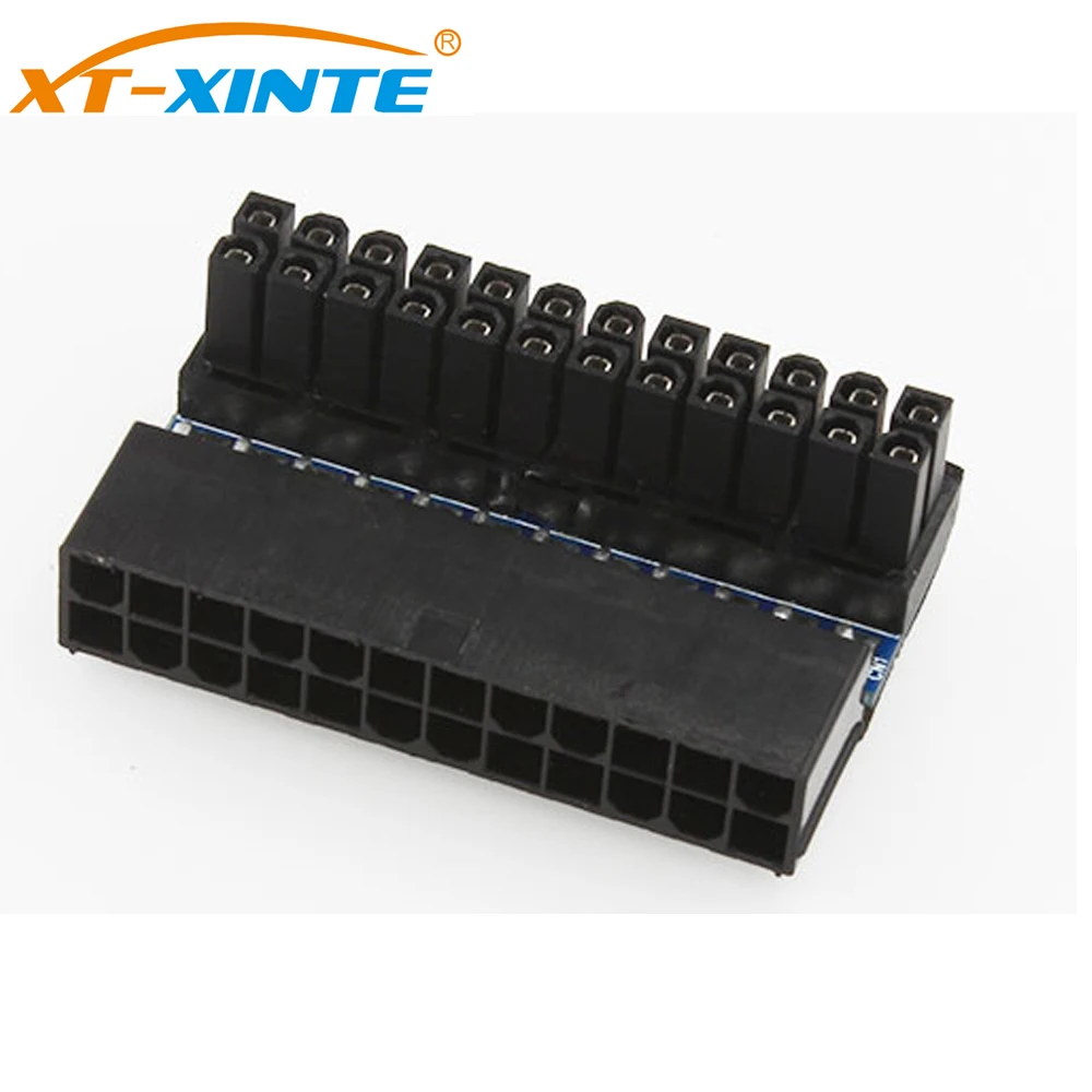 

XT-XINTE DIY Компьютерные аксессуары проводка компьютерная материнская плата по стандарту ATX источник питания 24P Поворот 90 градусов разъем рулев...