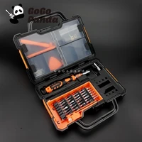 free shipping 44 in 1 screwdriver kit with parts box for mobile phone repair plus or minus magnetic zone