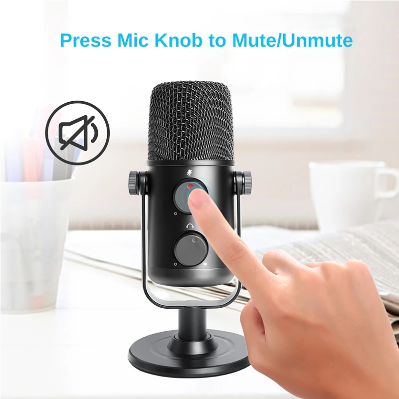 MAONO AU-902, USB, конденсаторный микрофон, кардиоидный микрофон, микрофон, Подкаст, Студийный микрофон, металлический микрофон для записи, микрофон для YouTube, Skype