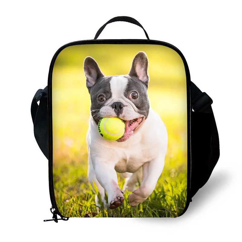 Брендовая сумка для ланча с принтом животных собаки Ланч-бокс портативной