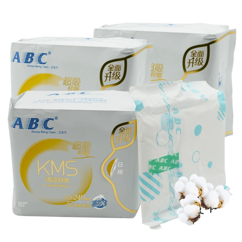 ABC гигиенические салфетки, менструальные прокладки, гигиенический продукт для женщин, для здоровья, для ежедневного использования, 240 мм гигиенические прокладки, гигиенические прокладки для салфеток