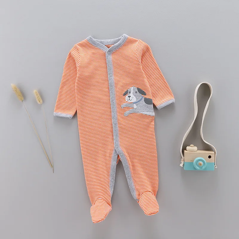 spring and autumn Baby cotton rompers newborn onesie baby girl boy long-sleeved onesie pajamas kids clothes